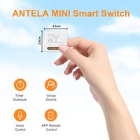 Interruptor Inteligente Antela Smart Vite Mini de 1 Vía y 16A con Wi-Fi, Encendido-Apagado-Encendido, 220-240V CA, para Medición de Energía y Control Remoto XZ-TDW161 PC