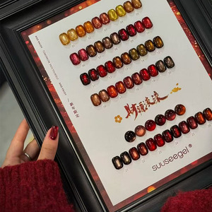 Set de 26 Colores de Esmalte de Uñas en Gel Efecto Ojo de Gato Rojo, Gel Magnético Otoño-Invierno con Tabla de Exhibición para Salón - Product Image 3