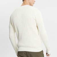 Pull Ras du Cou Homme Personnalisé en Laine/Viscose, Couleur Unie, Tricoté à la Machine, Chaud et Respirant pour l'Hiver, Modèle Épais Côtelé – Vente en Gros