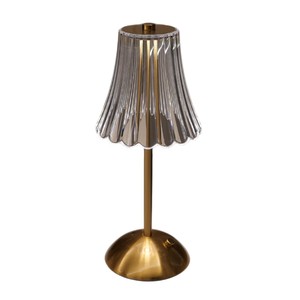 Cordless Gold Rechargeable <strong>LED</strong> Table Lamp Brass Indoor Outdoor Light with Built in Dimmer USB Charging for Home Dining Room - Product Image 6