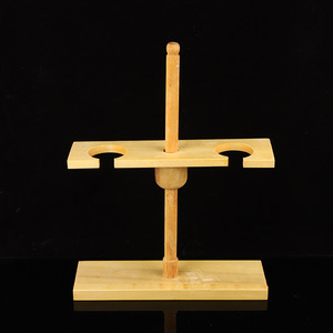 Support d'entonnoir en bois Hirozumi à 2 ou 4 trous, hauteur réglable pour les expériences de chimie - Product Image 2