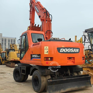 Excavadora de ruedas usada Doosan DH150w-7 de 15 toneladas, con certificación CE, alto rendimiento y garantía de calidad. - Product Image 1