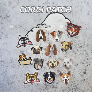 Parche Bordado Termoadhesivo de Perro Corgi, Lindo Adorno de Tela, Regalo Decorativo Ecológico con PVC y Fieltro - Product Image 2