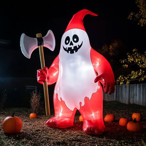 Conception Anti-fuite Élégant Halloween Blanc Fantôme et Citrouille Modèle Gonflable Décor Gonflable Halloween Décoration - Product Image 2