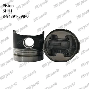 Pistón 6HH1 24V 94391-598-0 adecuado para piezas de motor Isuzu