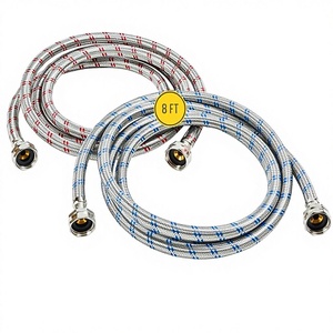 Tuyaux de <span class=keywords><strong>machine</strong></span> à <span class=keywords><strong>laver</strong></span> flexibles OCT Connect, serrage facile et sécurisé, ajustement universel, en acier inoxydable tressé, anti-éclatement, garantie 5 ans - Product Image 3