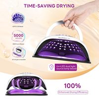 Lampe UV gel 200w LED sèche-ongles rapide pour vernis gel poignée portable grand espace équipement d'art des ongles outil de manucure