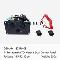 Panel de Control Frontal con Interruptor de Encendido y Interruptor de Inclinación/Trimado Eléctrico para Motores Fuera de Borda Yamaha, Mercury, Suzuki