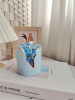 Bougies Artisanales de Luxe en Cire de Soja avec Feuilles d'Or et Cristaux Guérisseurs Colorés – Parfumées pour Aromathérapie, Idéales pour les Fêtes, Diwali, Ramadan