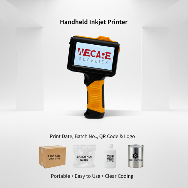 WECARE H8112.7mm Mini Batch Plastic Hand Held Portable Logo Printer Handheld TIJ Inkjet Jet Machine Date Inkjet Printers