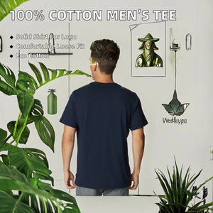 Camiseta de Hombre de Algodón 100% de 150 g/m², Cuello Redondo, Manga Corta, Corte Holgado, Color Liso, Estilo Casual - Product Image 2