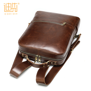 Nordic 2020 nuevo retro de hombres de cuero de Caballo Loco mochila de gran capacidad de viaje de cuero genuino mochila - Product Image 3