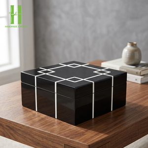 Lacquer Box Jewelry Custom High Gloss Lacquer Luxury Gift Wooden Jewelry Packaging Box Made in Viet Nam Product - Product Image 1