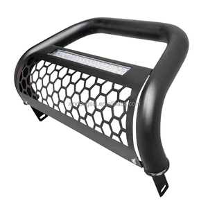 PUSH BUMPER ACERO PROTECTOR DE PARACHOQUES DELANTERO BARRA DE EMPUJE Con <span class=keywords><strong>l</strong></span>ámpara LED para Dodge RAM 1500 <span class=keywords><strong>2018</strong></span> - Product Image 3