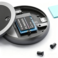 Casing SSD M.2 2230 NVMe Bulat Portabel dengan SSD 256GB/512GB/1TB Terpasang, USB 3.2 10Gbps, Casing Eksternal Aluminium