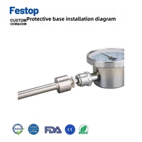 Industriële waterdichte thermokoppelbeschermhoes 304 roestvrij staal M27 2 binnen-/buitendraadjes Temperatuurmeting