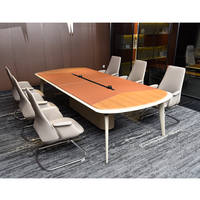 Meubles de bureau de style contemporain, table de conférence moderne en cuir de luxe, à vendre
