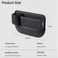 Organisateur de siège de voiture anti-chute, organisateur de console en cuir de qualité supérieure, accès facile au téléphone/clés, ajustement universel pour