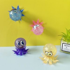Jincan Pulpo de pectina antiestrés con polvo dorado, de expresiones divertidas, juguete de succión, rompecabezas novedoso para niñas - Product Image 3