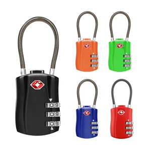 Giá cả cạnh tranh <span class=keywords><strong>TSA</strong></span> 527 pawssword kết hợp khóa 3 mã PC nhựa xách tay hành lý vali an ninh Cáp Du Lịch Ổ khóa - Product Image 3