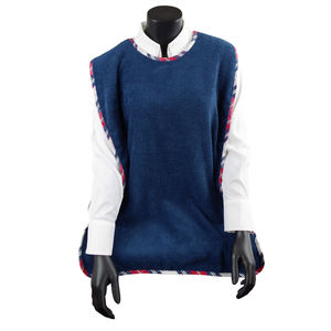 Bavoirs pour adultes Luise avec logo personnalisé, longs, décoratifs, modernes, en coton, accessoires de nettoyage ménager, couvre-vêtements bleus - Product Image 3