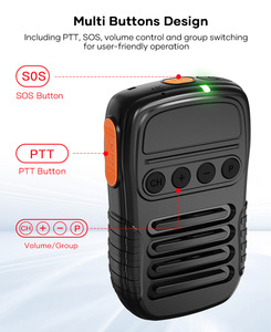 UNIWA BM008 Walkie Talkie Inalámbrico Portátil Compatible con Android, Batería de Gran Capacidad, Micrófono de Condensador, Botón PTT, 3W, Plástico - Product Image 5