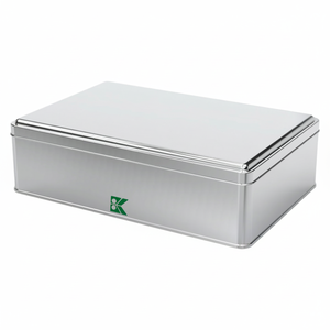 <b>Rectangular</b> Metal Tin Box 3L Multi Purpose Container for Textile <b>Watch</b> Stationery Promotional Packaging 256 x 168x71mm - Product Image 2
