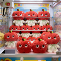 Jouets en peluche pomme de dessin animé de 8 pouces, animaux en peluche, jouets pour enfants de style dessin animé et anime, pour machines à griffes