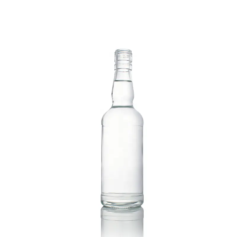 Toptan yuvarlak temizle boş çakmaktaşı cam votka viski rom gin tequila likör şişeleri 360ml cam şişe üreticisi