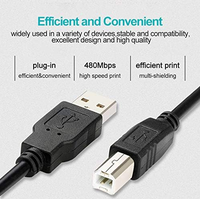 Kabel pemindai USB 2.0 pria ke B Male, Printer berlapis nikel ke komputer kecepatan tinggi murah