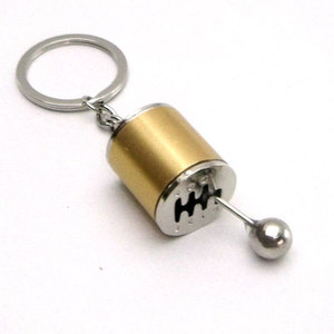 Fashion Keychains Six-Speed Manual Shift Gear Keychain Auto Car'S Parts Toy Short Shifter <b>Knob</b> Metal Gift Race Car Stalls Head - Product Image 5
