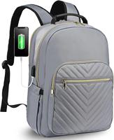 Marque personnalisée noir rose 15.6 pouces matelassé sac à dos pour ordinateur portable élégant sac pour ordinateur portable pour les femmes travail sacs pour ordinateur Bookbag sac à main