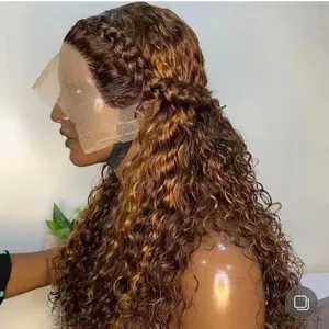Perulu saç demetleri ucuz saç uzatma 360 tam dantel peruk insan saçı dantel ön Hd sırma ön peruk siyah kadınlar için