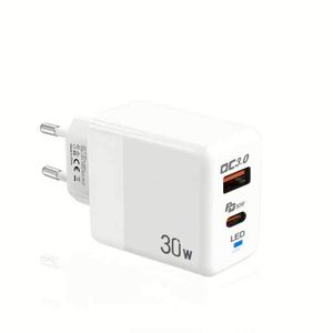Travel Wall Charger Mobile Phone Charger Adapter Dual Ports Type <b>C</b> Charging <b>Plug</b> <b>Usb</b> Charger for Phone 15 16 Pro Max - Product Image 3