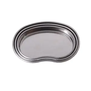 1 pc stainless steel curved plate medical deep tray disinfection tray 3 sizes