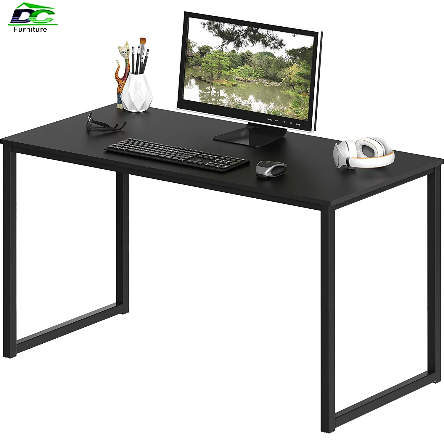 Vente en gros de meubles de bureau style moderne à ossature métallique, table d'écriture pour bureau d'ordinateur de bureau à domicile, Tables de bureau