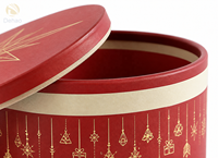 Boîte cadeau cylindrique personnalisée avec logo, impression quadricolore et découpes, directement de l'usine, pour les cadeaux de Noël et de fêtes