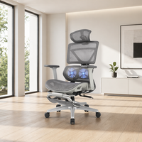 Chaise de bureau avec cadre en plastique maillé et réglage manuel