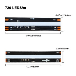 Striscia LED Digitale FCOB SPI RGB IC WS2811 Indirizzabile, 432 LED, PCB <span class=keywords><strong>Nero</strong></span>, Colore Cangiante, Flessibile - Product Image 3