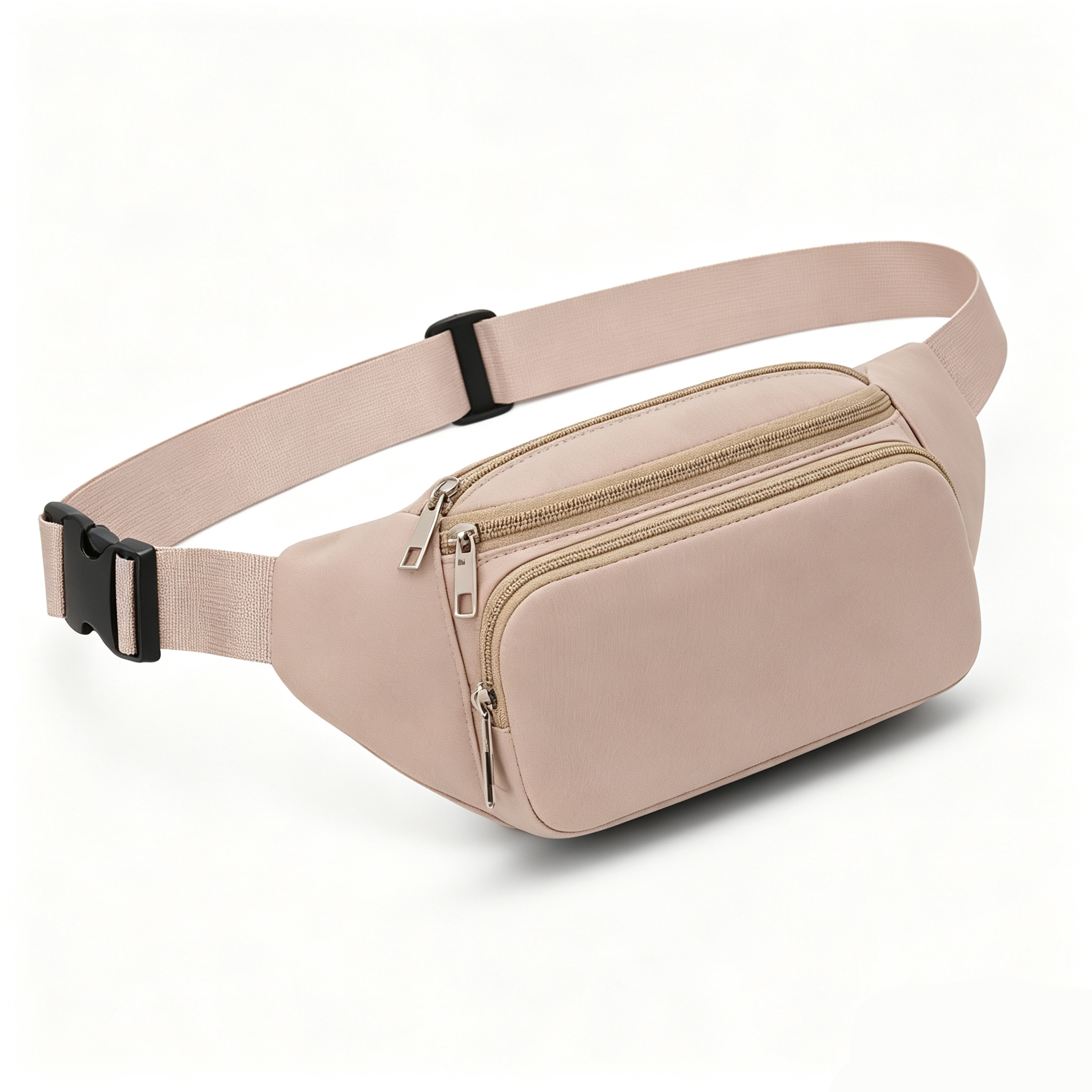 Multi Compartment Nylon Waist Bag