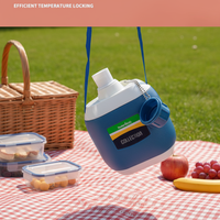 Gobelet à eau en PP à grande capacité, populaire sur Internet, étanche, avec sangle, pour boire directement, fitness, sport, voyage en plein air, portable