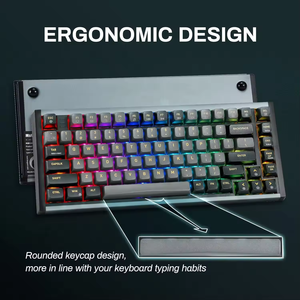 Tùy Chỉnh Nhôm RGB Backlit Bàn Phím 75% 83 Key Gasket Có Dây Kailh Trao Đổi Nóng Chuyển Đổi Pbt Chơi Game Cơ Khí Bàn Phím Cho PC Máy Tính Để Bàn - Product Image 2