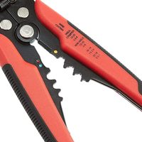 Outil de sertissage professionnel à dénuder auto-ajustable noir/rouge avec poignée en plastique en acier au carbone à prise souple