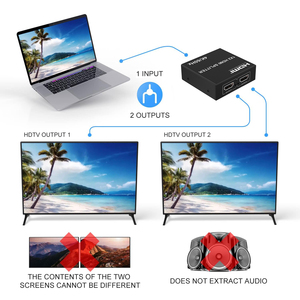 Répartiteur HDTV haute définition 1x2 4K 60Hz, 1 entrée 2 sorties, pour double écran miroir pour HDTV <span class=keywords><strong>PS5</strong></span> Xbox - Product Image 5
