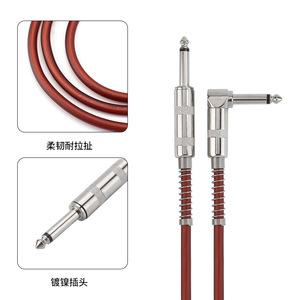 Cable de audio mono de 6,35mm a 6,5mm para guitarra, micrófono, mezclador, altavoz, línea de bajos, funda elástica de Pvc, conector de Metal - Product Image 4