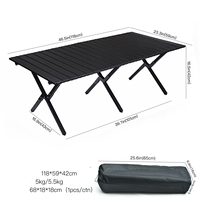 Mobilier de plein air Table à oeufs légère et portable Table pliable pour pique-nique et fête de camping Table de camping pliable réglable