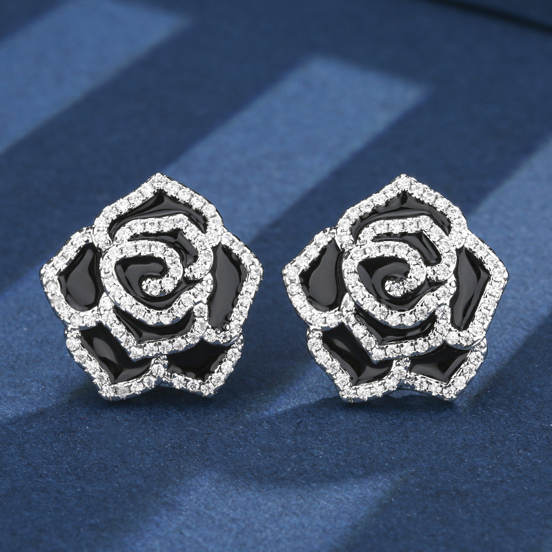 White Plated Ear studs