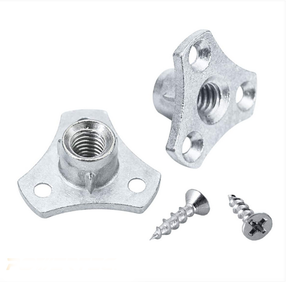 Écrous de soudure à base polygonale en acier inoxydable de haute qualité, plaqués zinc, écrou en T pour mur d'escalade avec deux trous, classe 8 M5 - Product Image 5