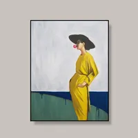 אישית מודרני עיצוב בית ממוסגר נשים קיר אמנות ציורי דיוקן פוסטר יצירות אמנות הדפסת בד תמונות