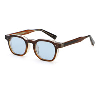 Lunettes de soleil à monture épaisse dégradé orange, monture intégrale, en gros, en stock - Protection UV400 CP Pin Core - Personnalisation OEM pour la revente